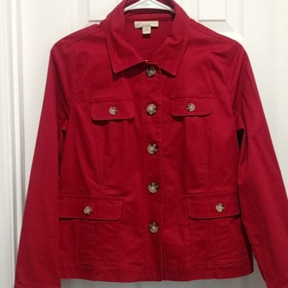 Appleseed's Red Utility Button Up Jacket - Picture 8 of 14